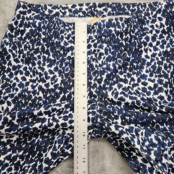 Faded Glory Jeans Womens M Black Blue White Animal Print Jegging Skinny Capri - Picture 7 of 10